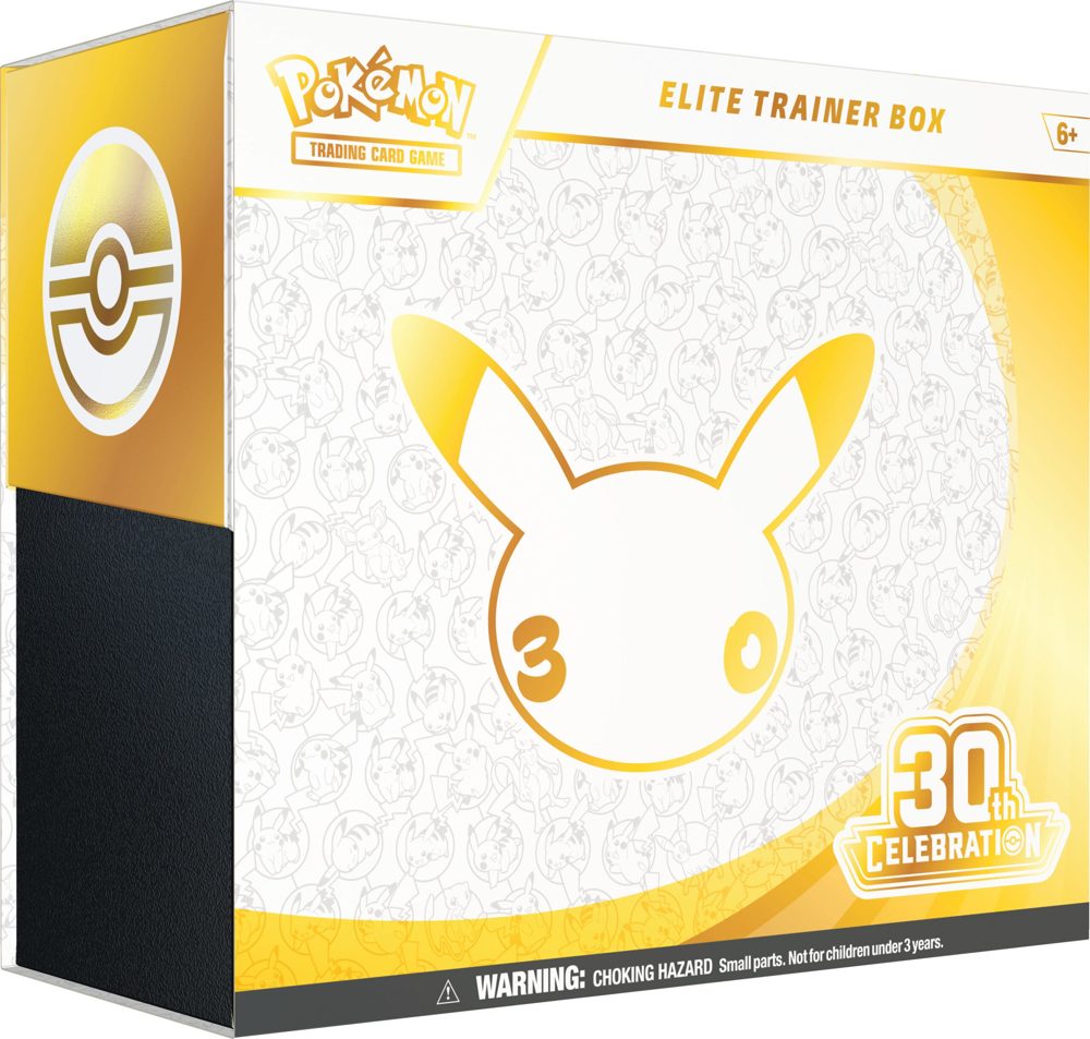 Sealed Pokemon TCG: 30th Celebration Elite Trainer Box with Pikachu artwork